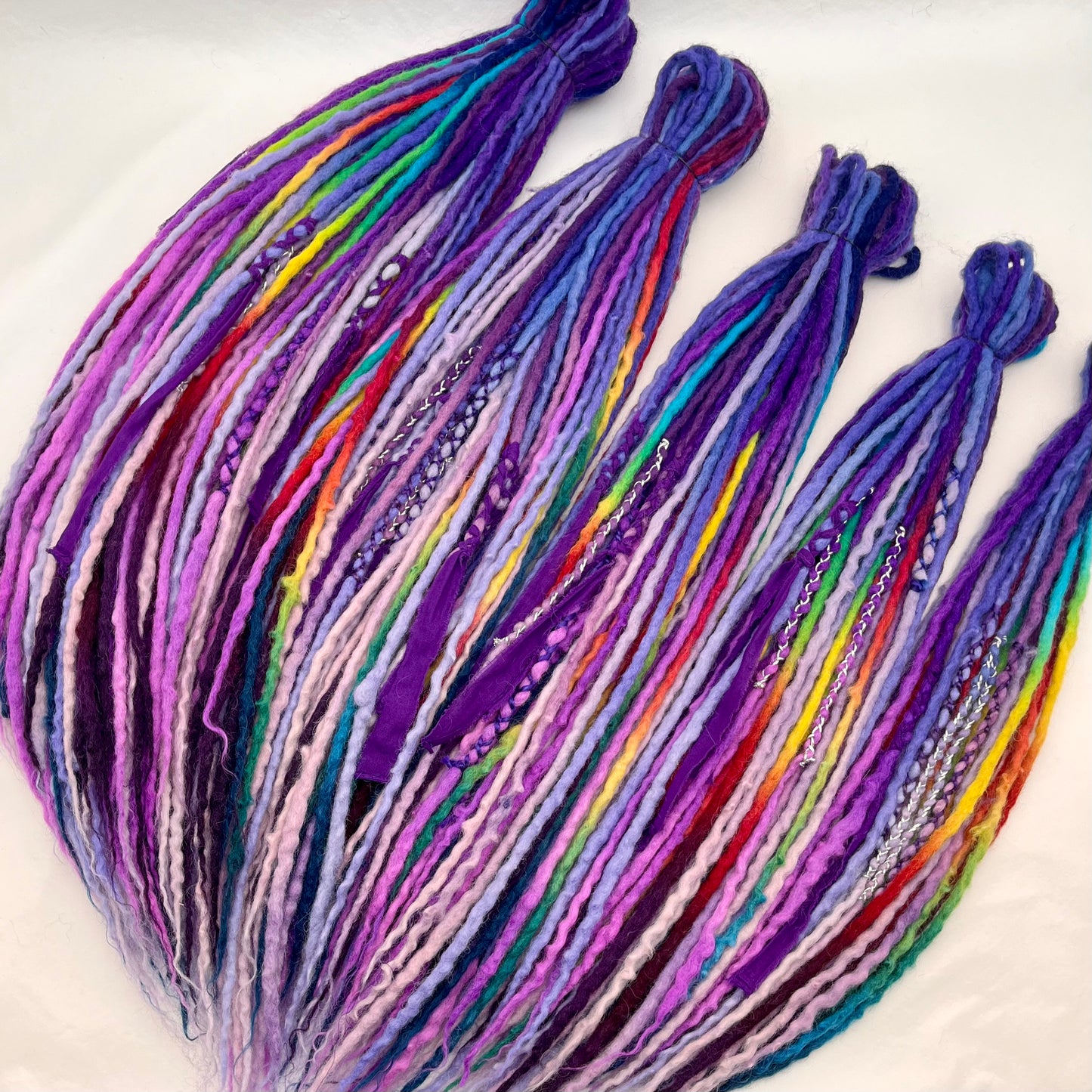 Purple Rainbow Colorway - Girl On The Moon Dreadlocks