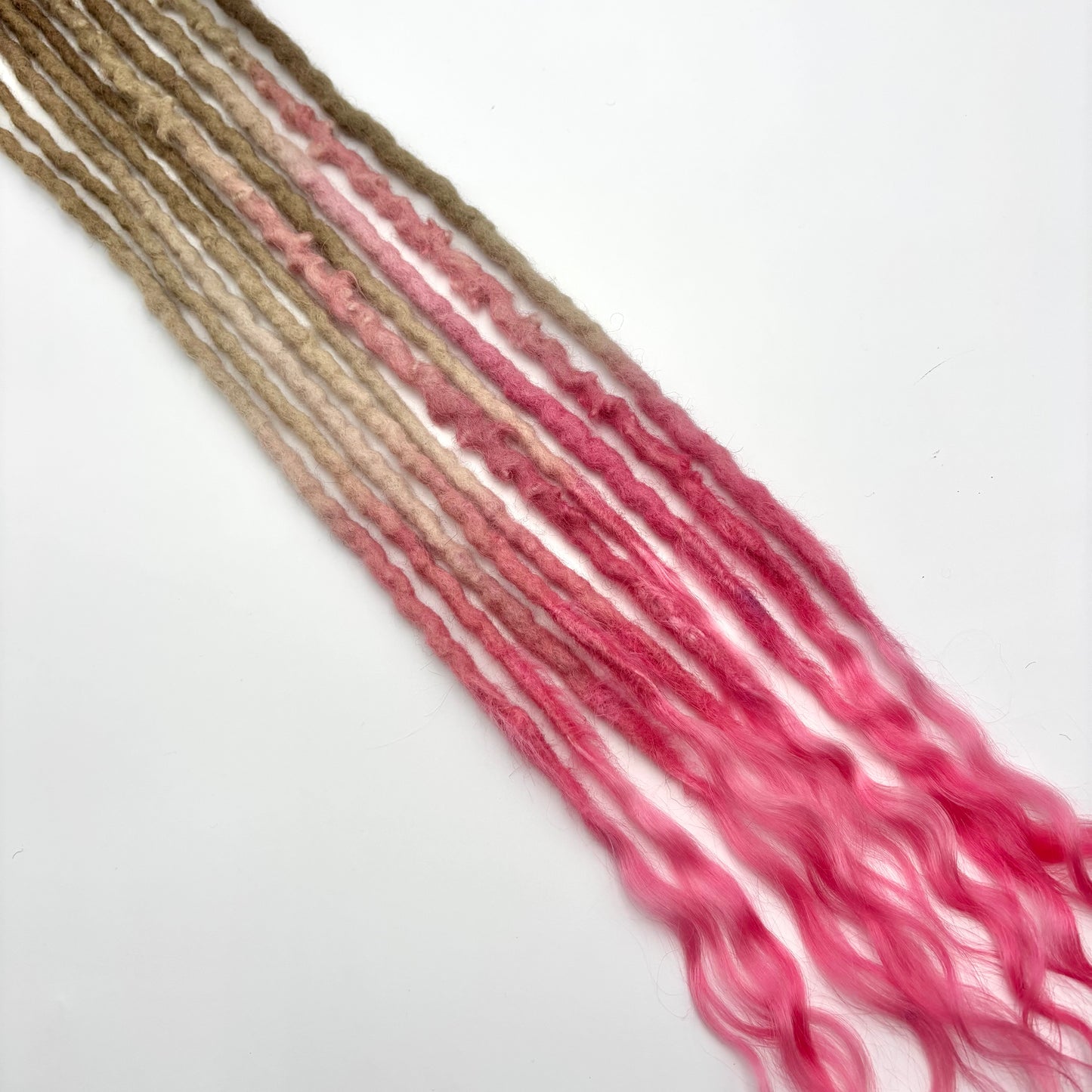 Blonde to Mixed Pinks - Girl On The Moon Dreadlocks