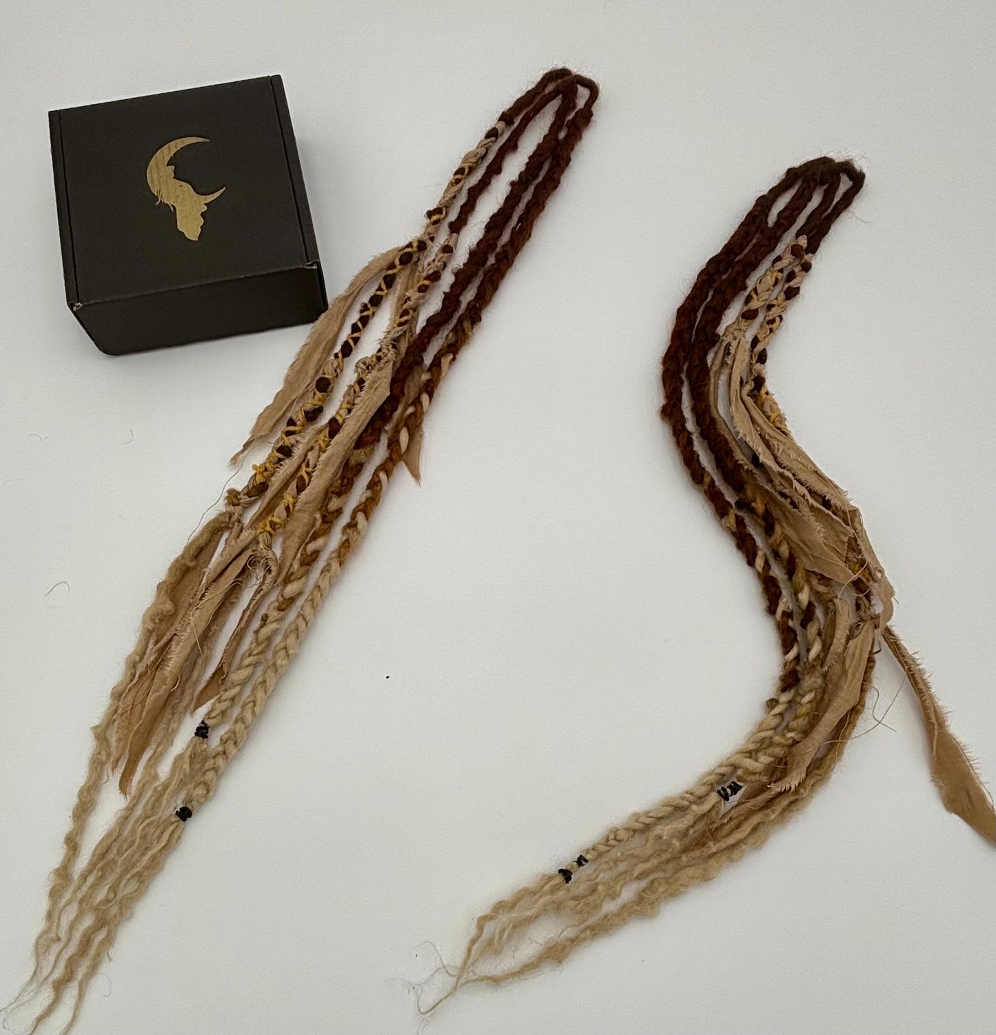 Dark Ginger to White/Cream Ombre Chunky Wraps