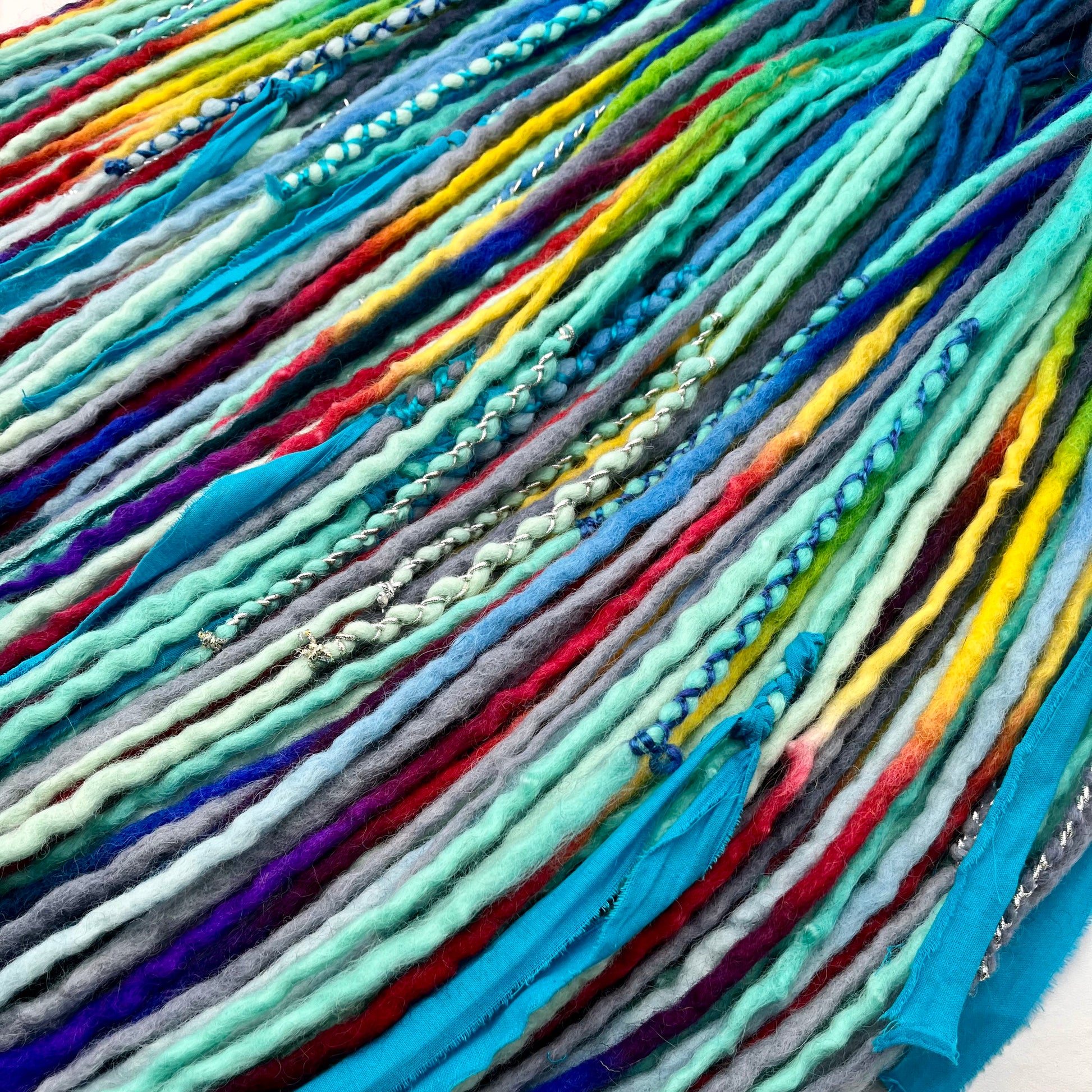 Blue Rainbow Colorway - Girl On The Moon Dreadlocks