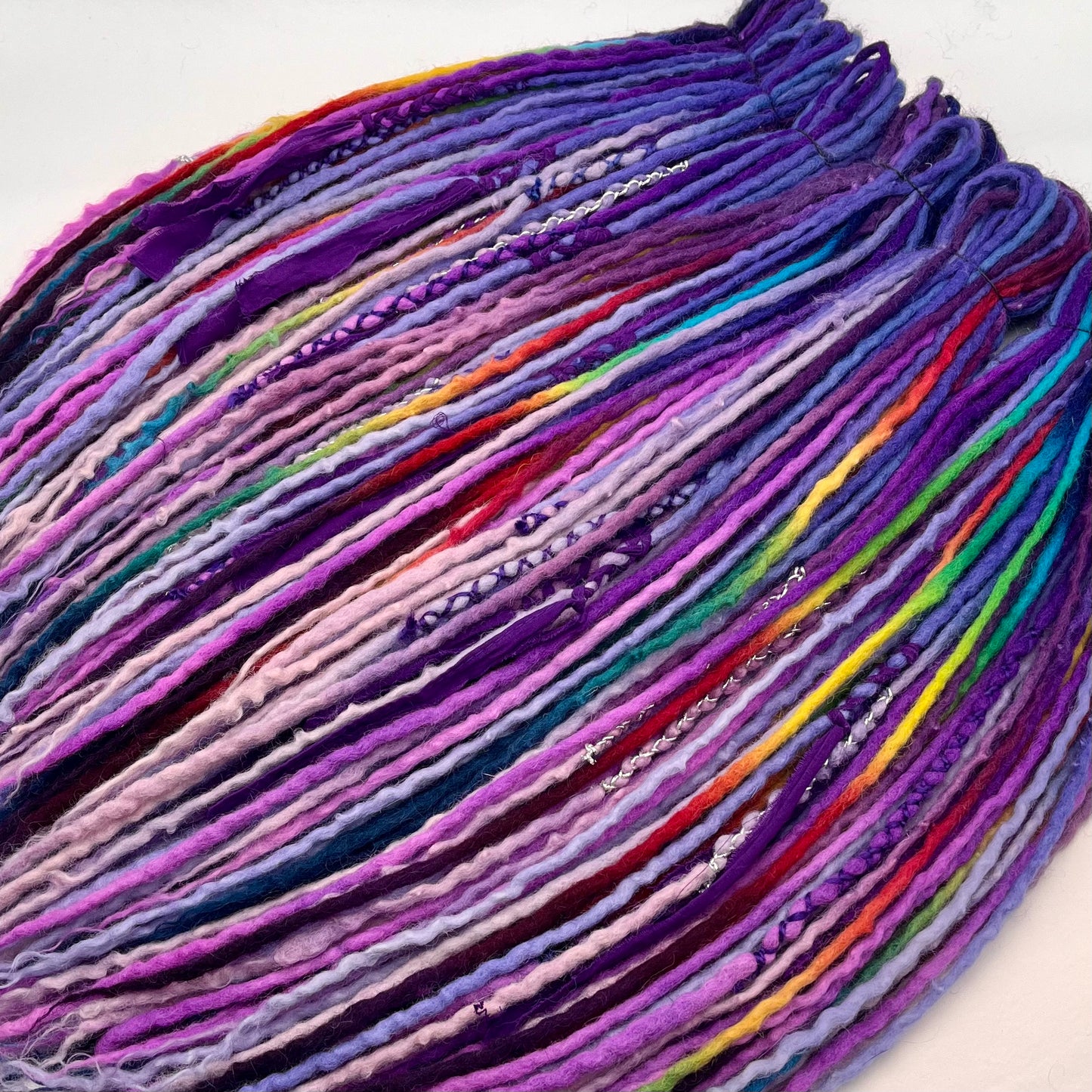 Purple Rainbow Colorway - Girl On The Moon Dreadlocks