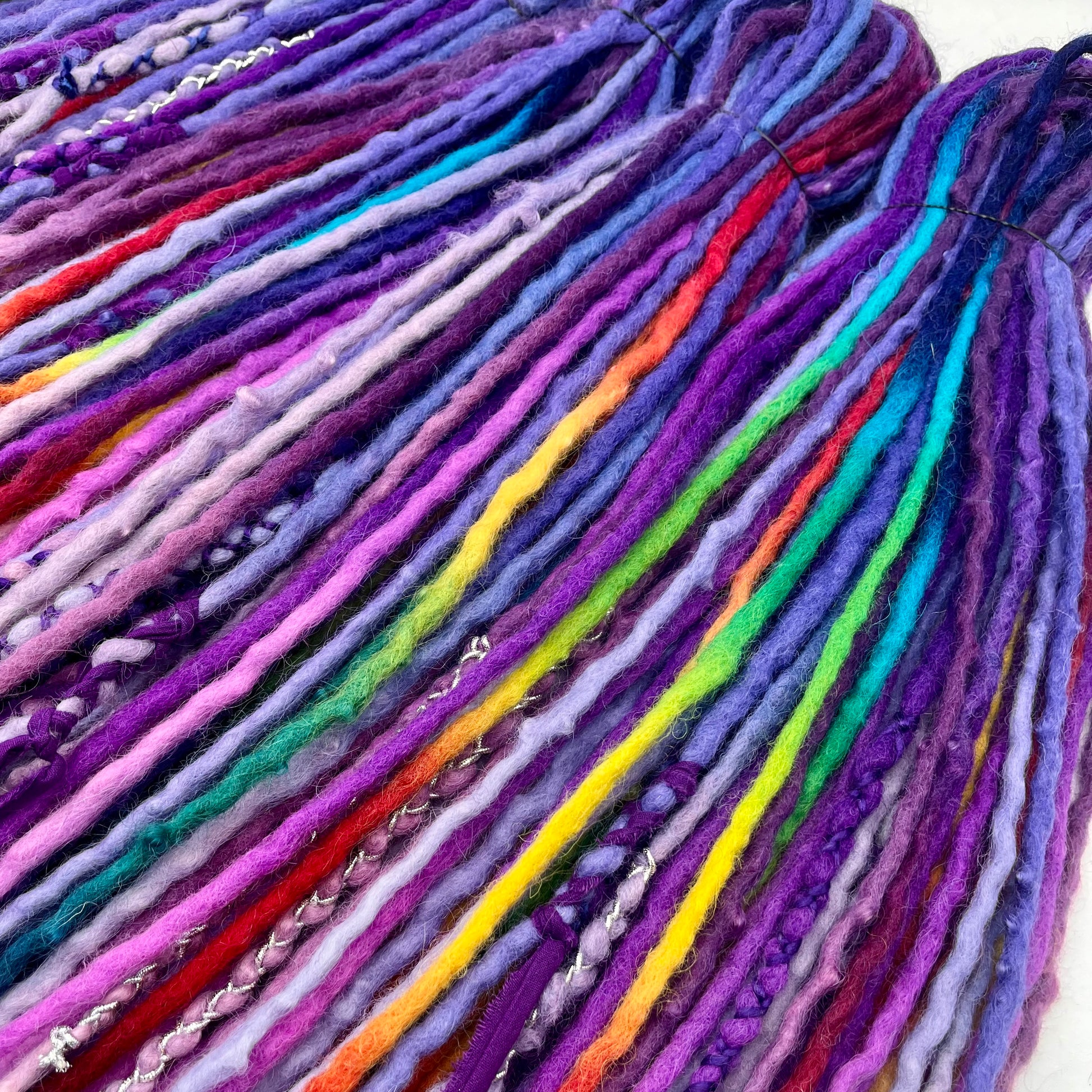 Purple Rainbow Colorway - Girl On The Moon Dreadlocks