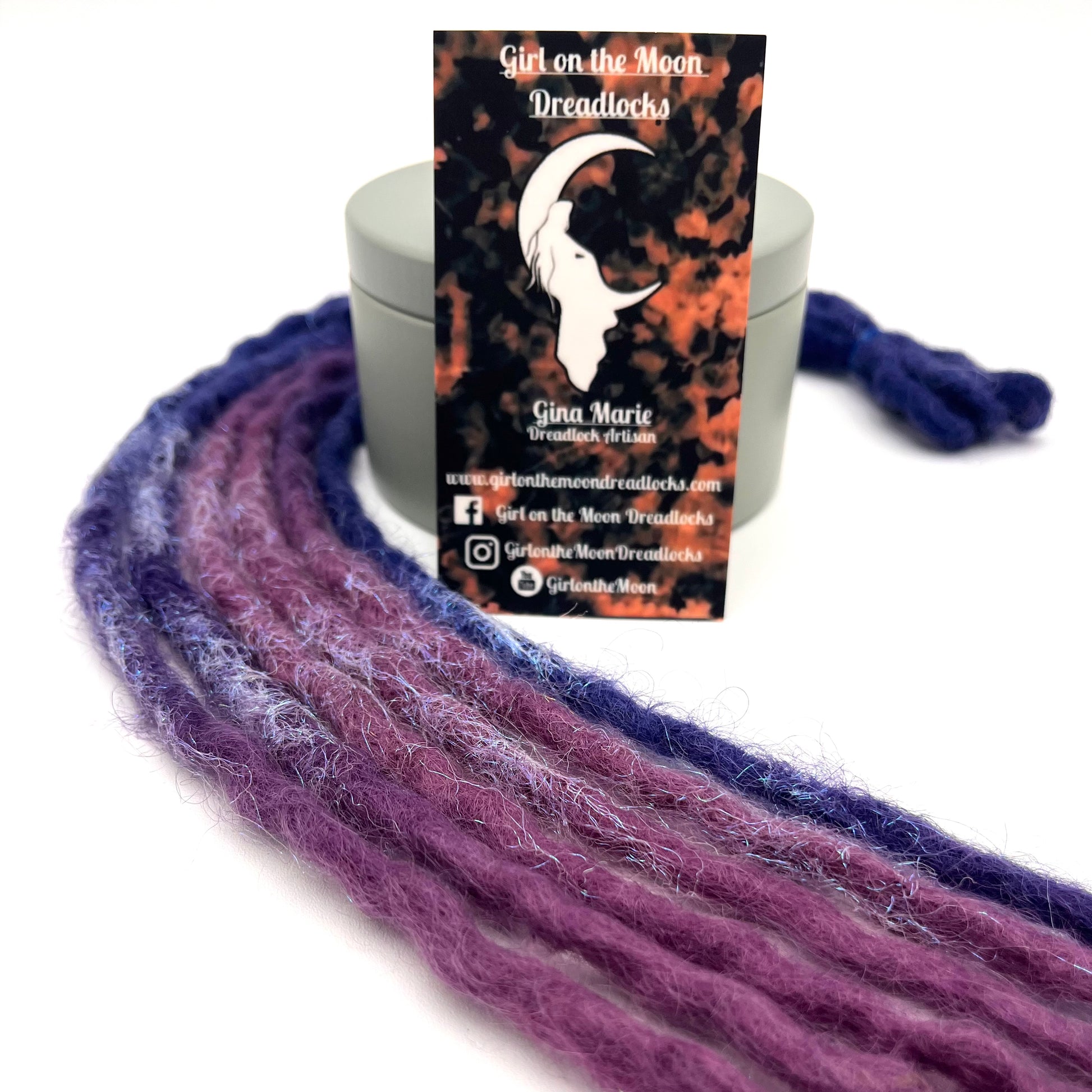 MYTHICAL ~ Sparkle Locs (Violet to Plum) - Girl On The Moon Dreadlocks