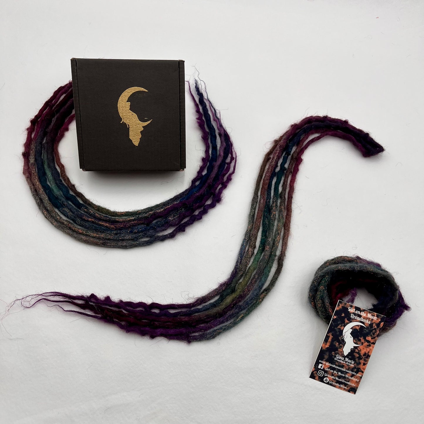 Sparkle Locs - Oil Slick - Girl On The Moon Dreadlocks