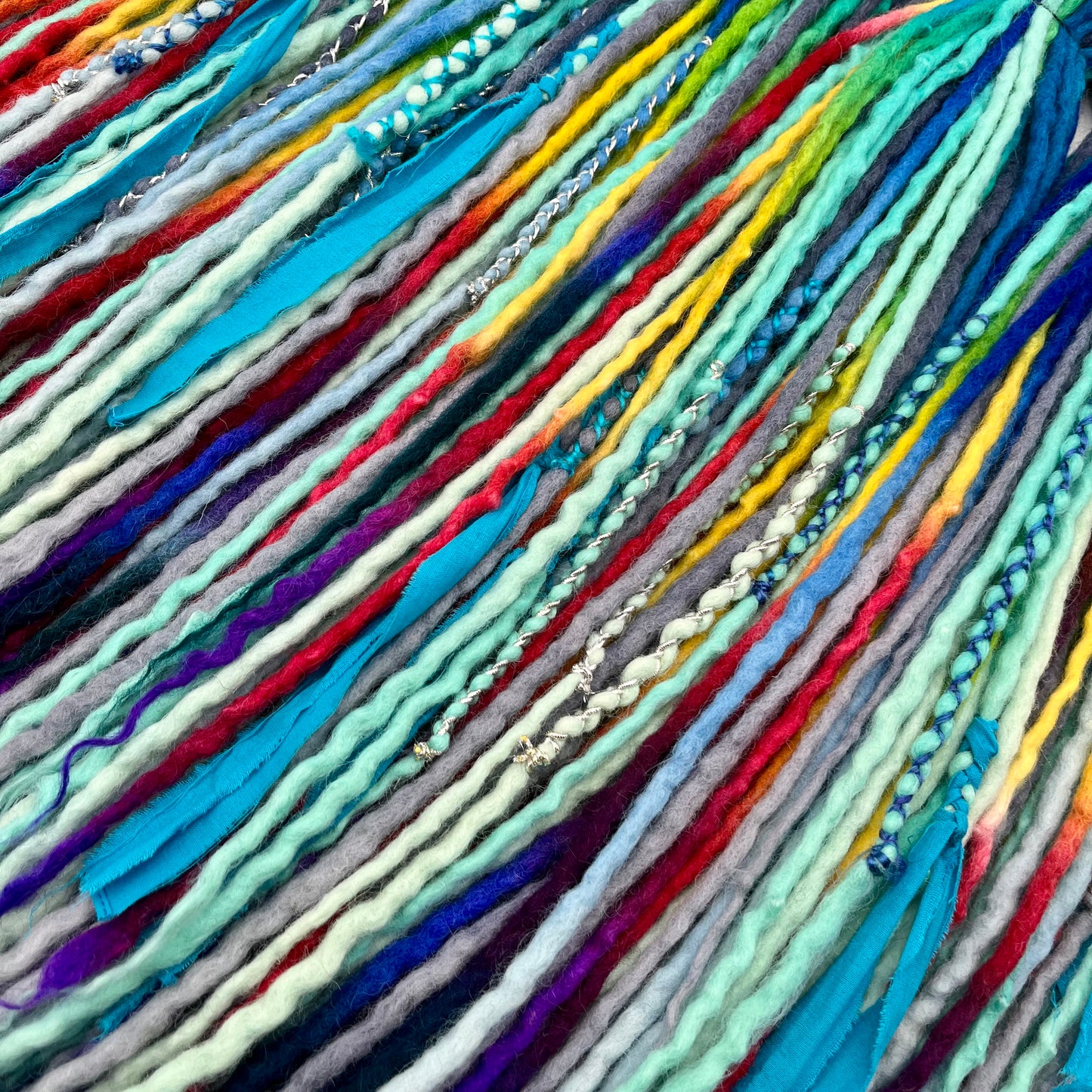 Blue Rainbow Colorway - Girl On The Moon Dreadlocks