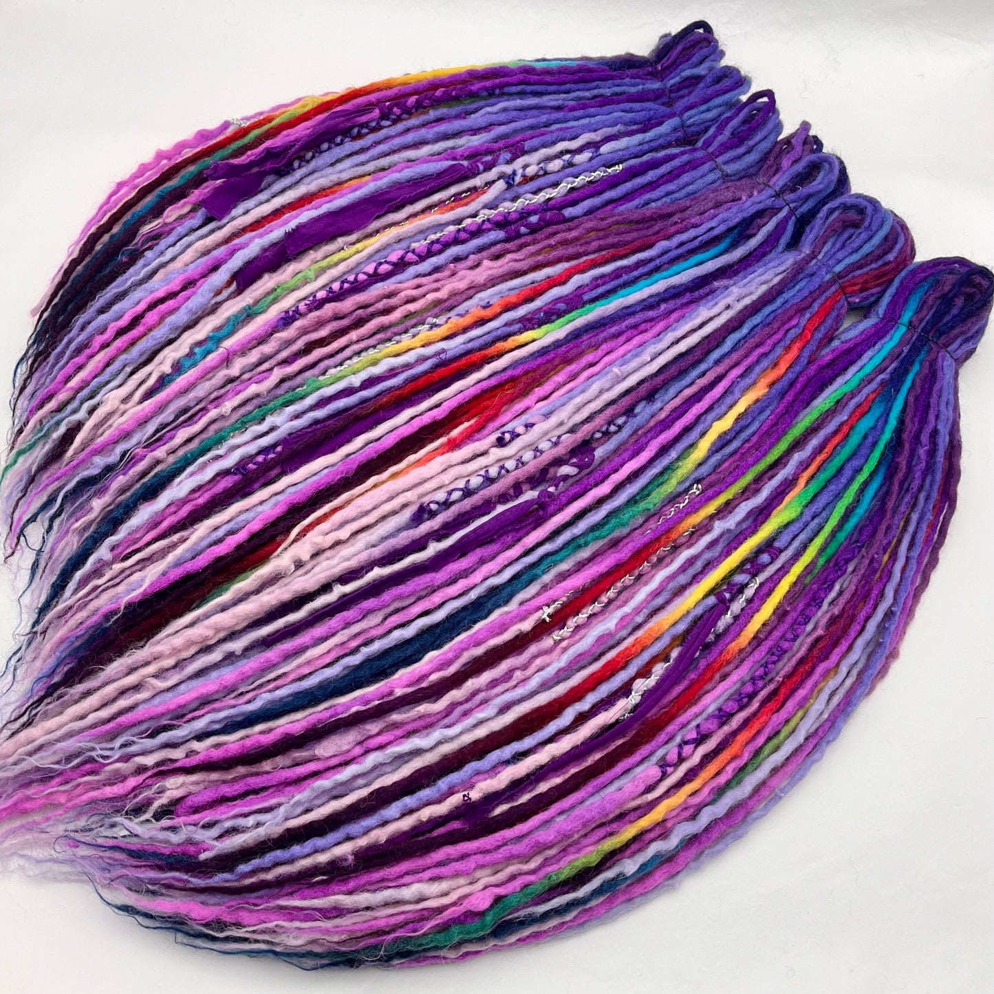 Purple Rainbow Colorway - Girl On The Moon Dreadlocks