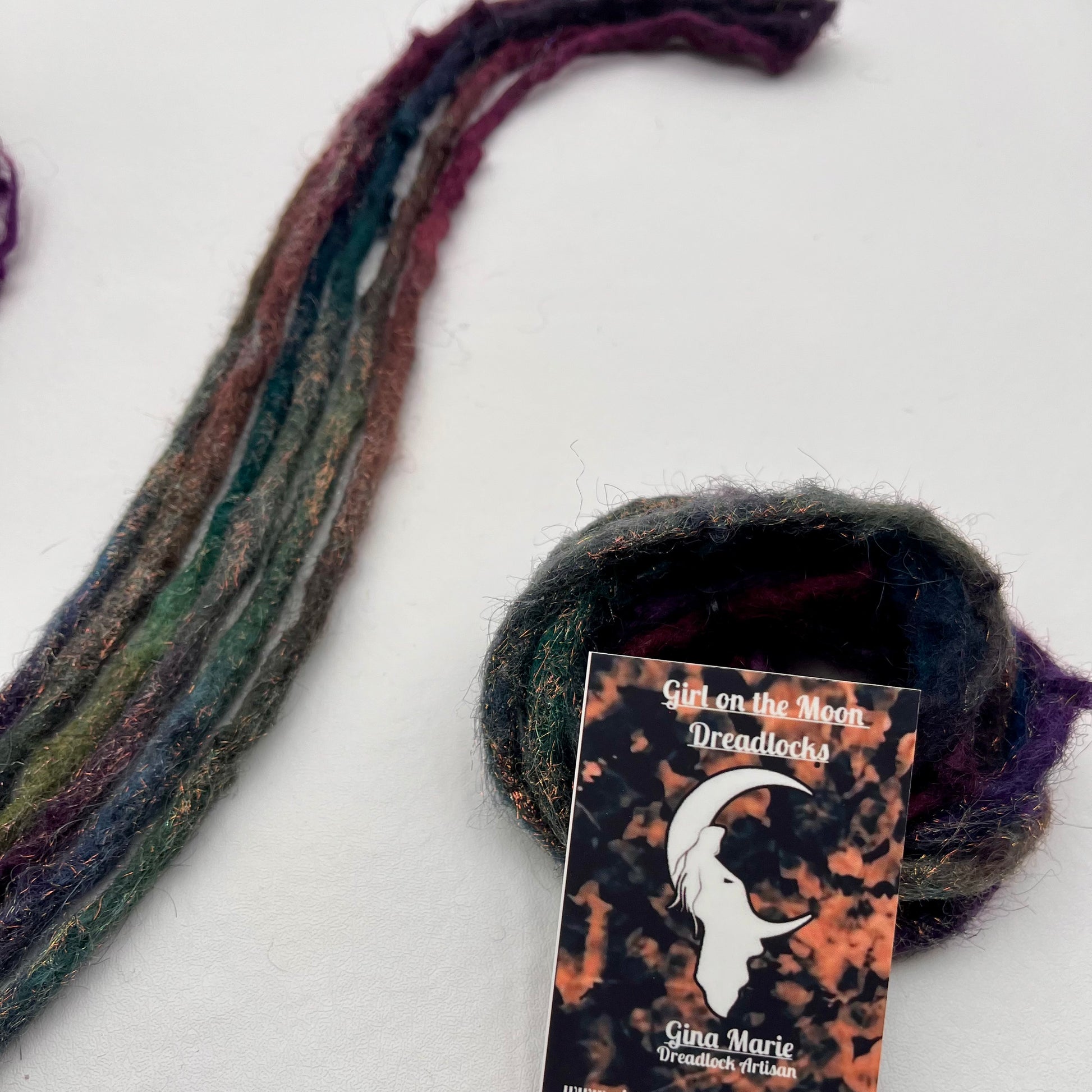 Sparkle Locs - Oil Slick - Girl On The Moon Dreadlocks