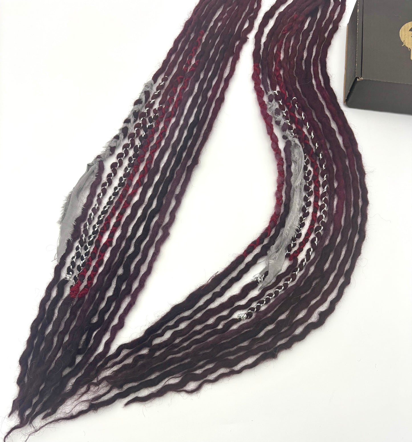 Auburn/Burgundy to Dark Plum/Black Mini Accent