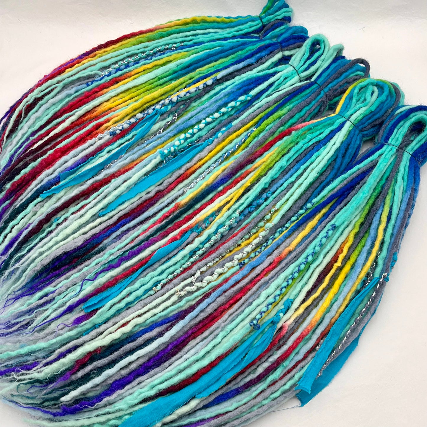 Blue Rainbow Colorway - Girl On The Moon Dreadlocks