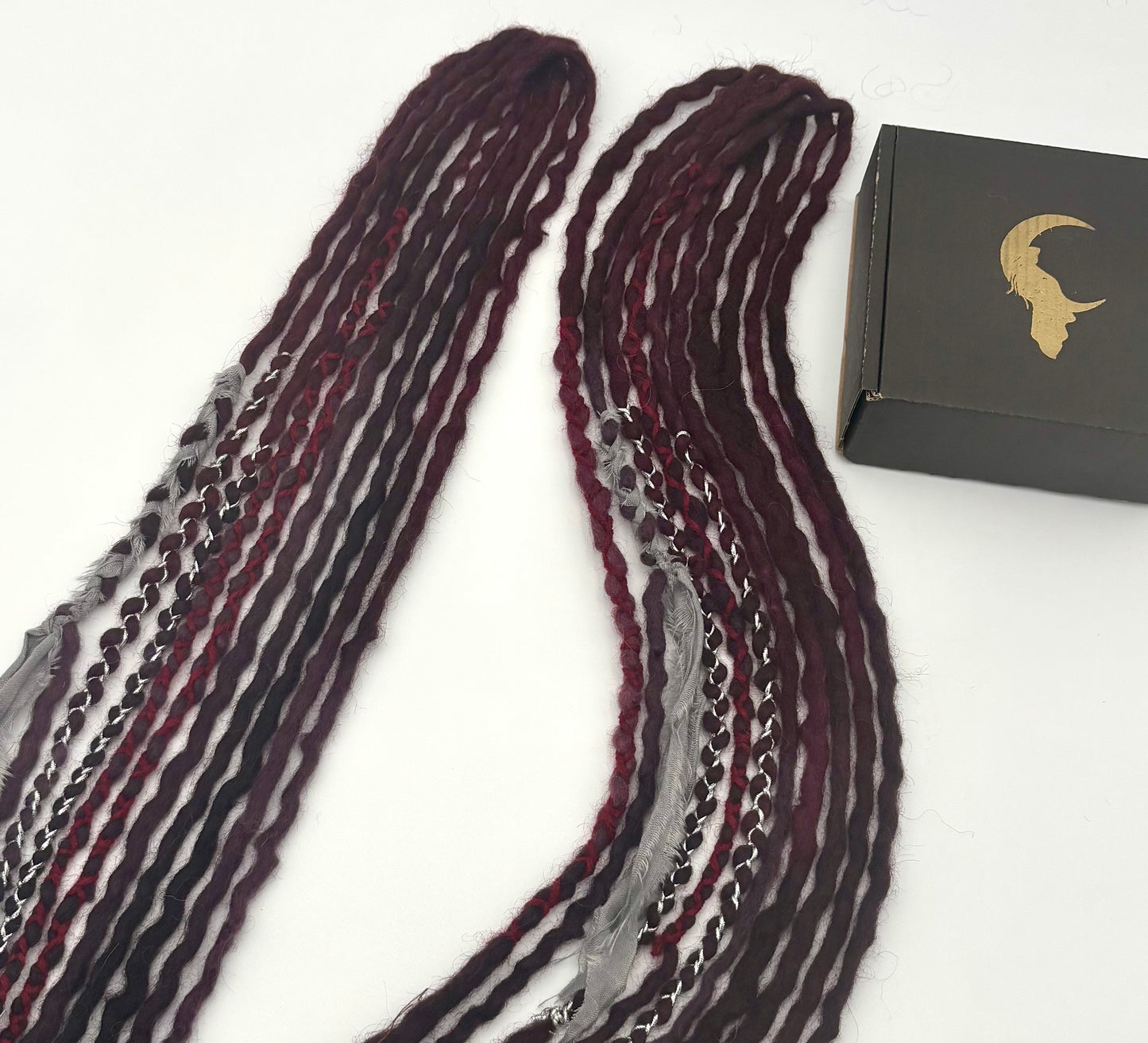 Auburn/Burgundy to Dark Plum/Black Mini Accent