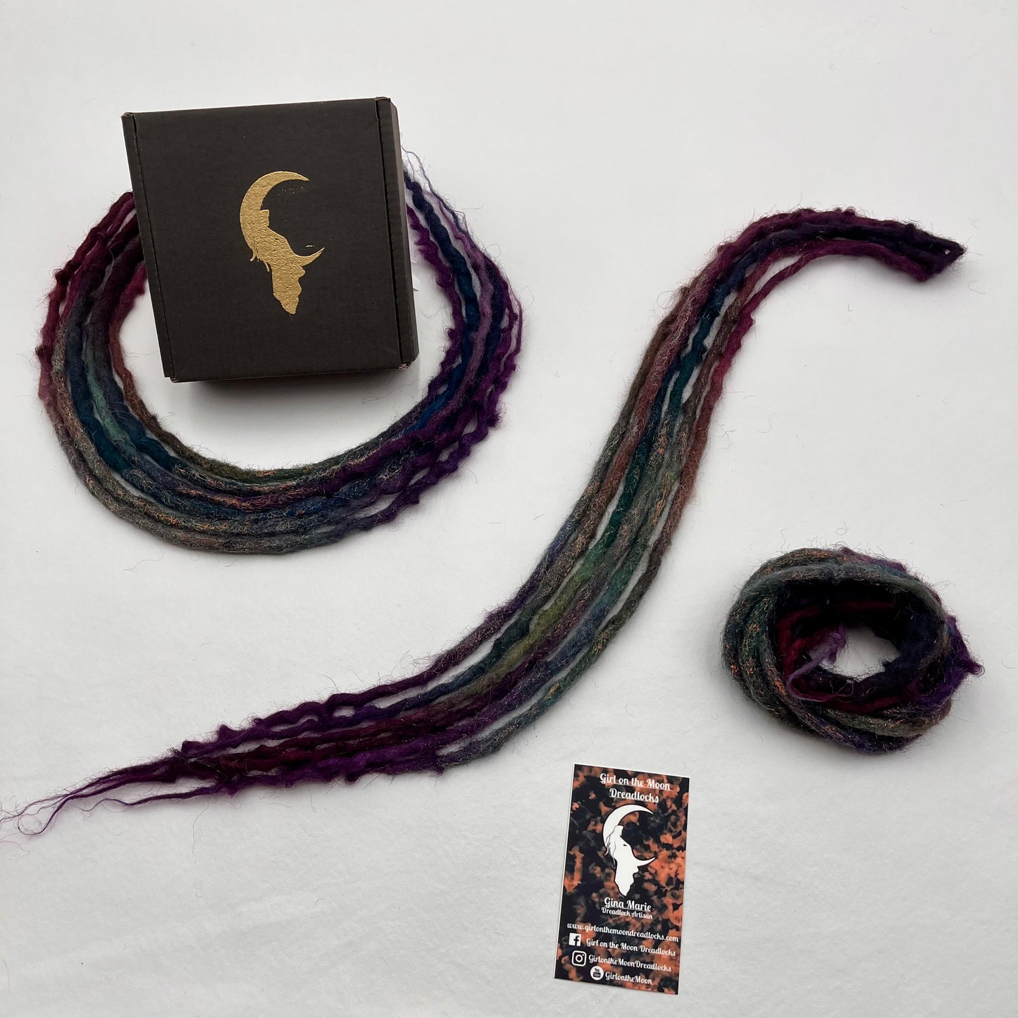 Sparkle Locs - Oil Slick - Girl On The Moon Dreadlocks