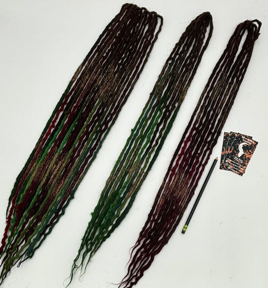 Christmas Red and Green Sparkle Locs