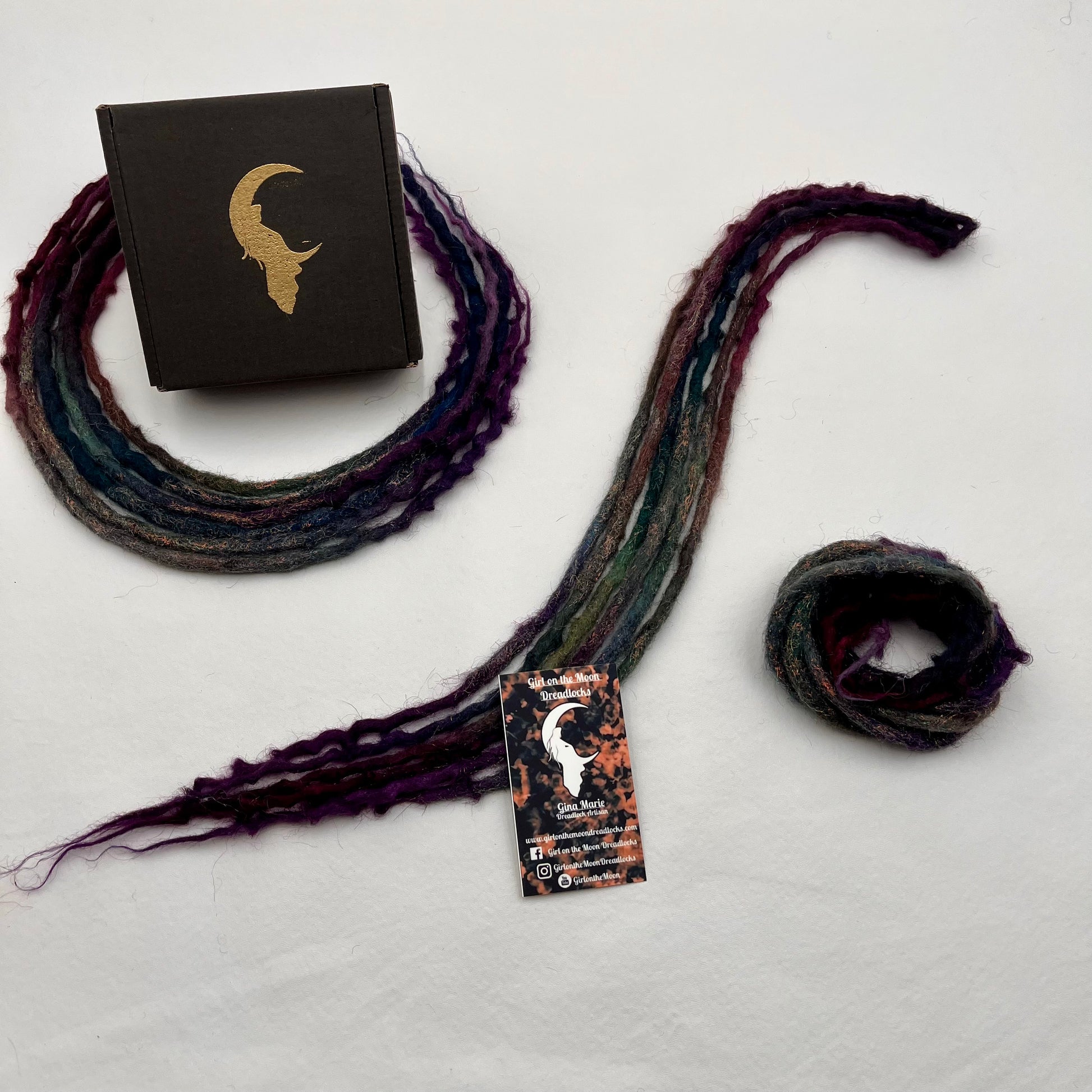 Sparkle Locs - Oil Slick - Girl On The Moon Dreadlocks