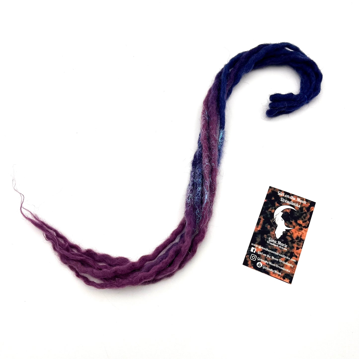 MYTHICAL ~ Sparkle Locs (Violet to Plum) - Girl On The Moon Dreadlocks