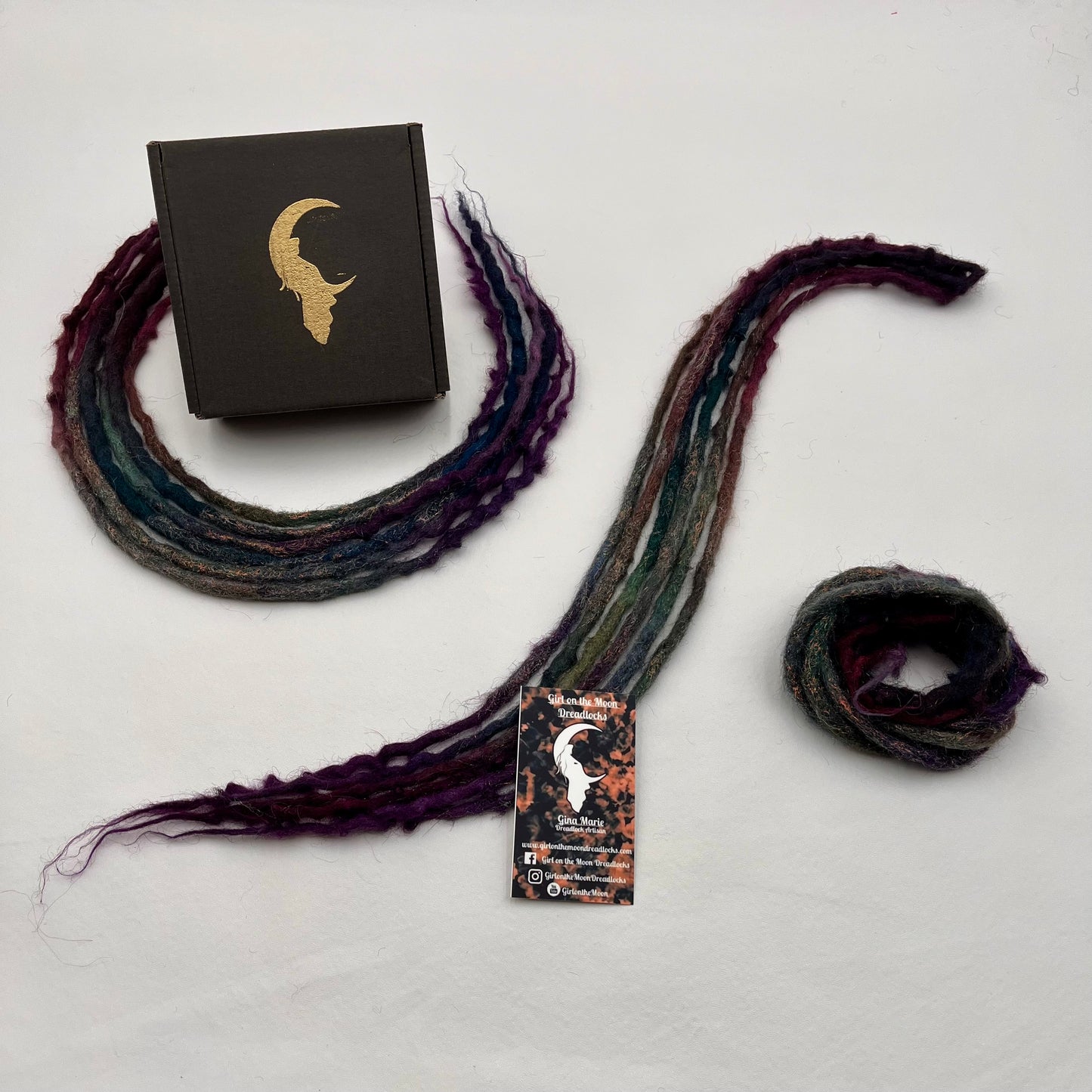 Sparkle Locs - Oil Slick - Girl On The Moon Dreadlocks