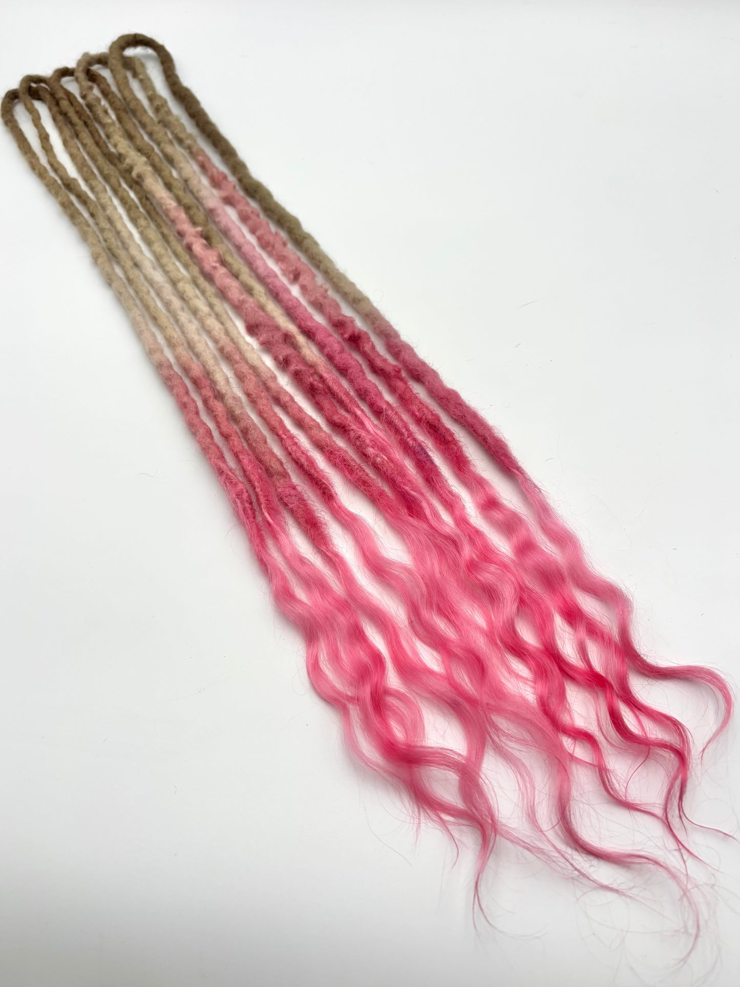 Blonde to Mixed Pinks - Girl On The Moon Dreadlocks