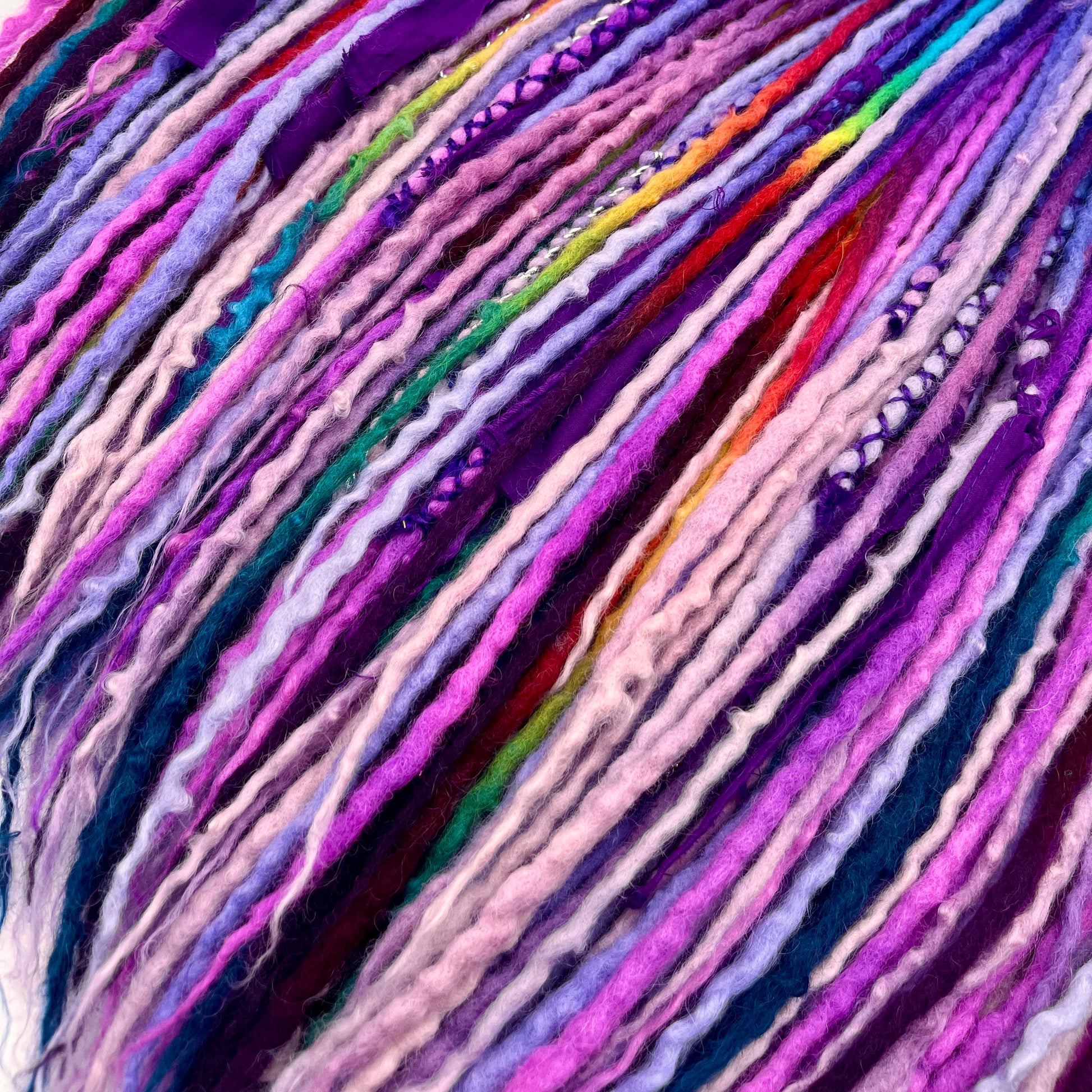 Purple Rainbow Colorway - Girl On The Moon Dreadlocks