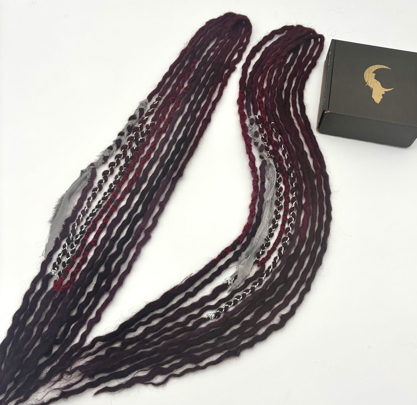 Auburn/Burgundy to Dark Plum/Black Mini Accent