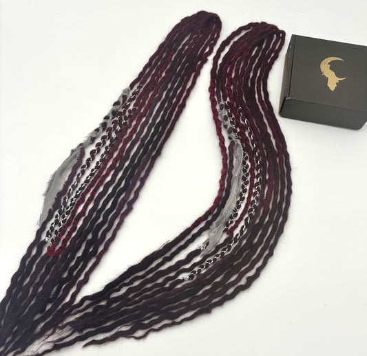 Auburn/Burgundy to Dark Plum/Black Mini Accent